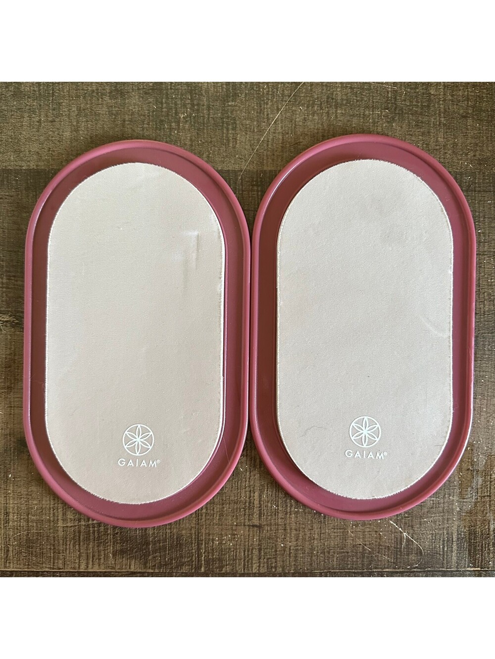 Gaiam Exercise Gliding Discs Sliders Pair Pink Dual Surface Carpet Hard Floor